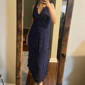 NWT Navy blue Midi dress Nautical keyhole Maison Jules dress in xxs St. Barths